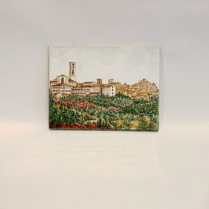 Mattonella in ceramica artistica "Vista Chiesa di San Domenico"