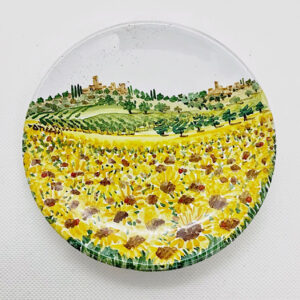 Piatto in ceramica "Campo di Girasoli"