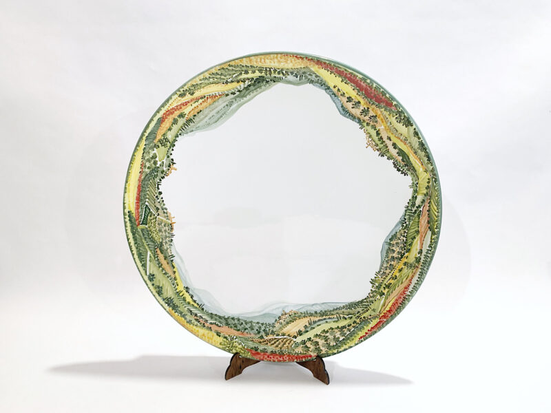 Piatto in ceramica "Campagna umbro-toscana 360°"