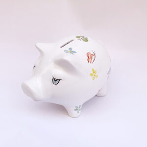 Maialino salvadanaio Small in ceramica "Fantasia"