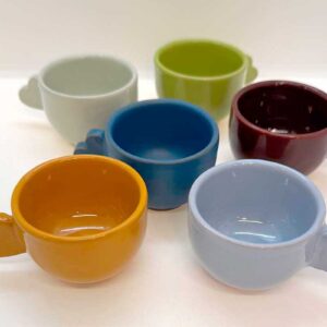 Set tazzine da caffè in ceramica "Cuore" dipinte a mano