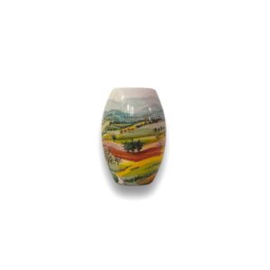 Vaso in ceramica "Paesaggio umbro" dipinto a mano