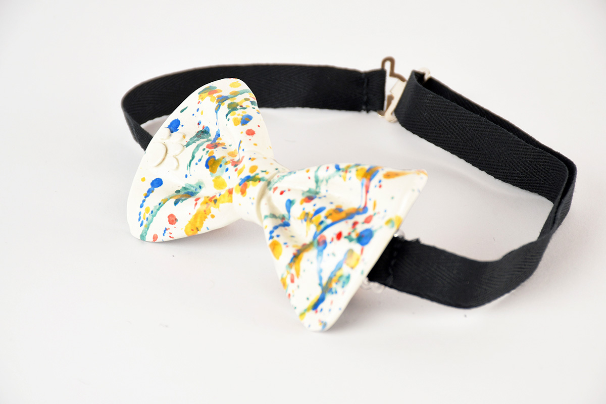 Papillon in ceramica "schizzi colorati" - Image 2