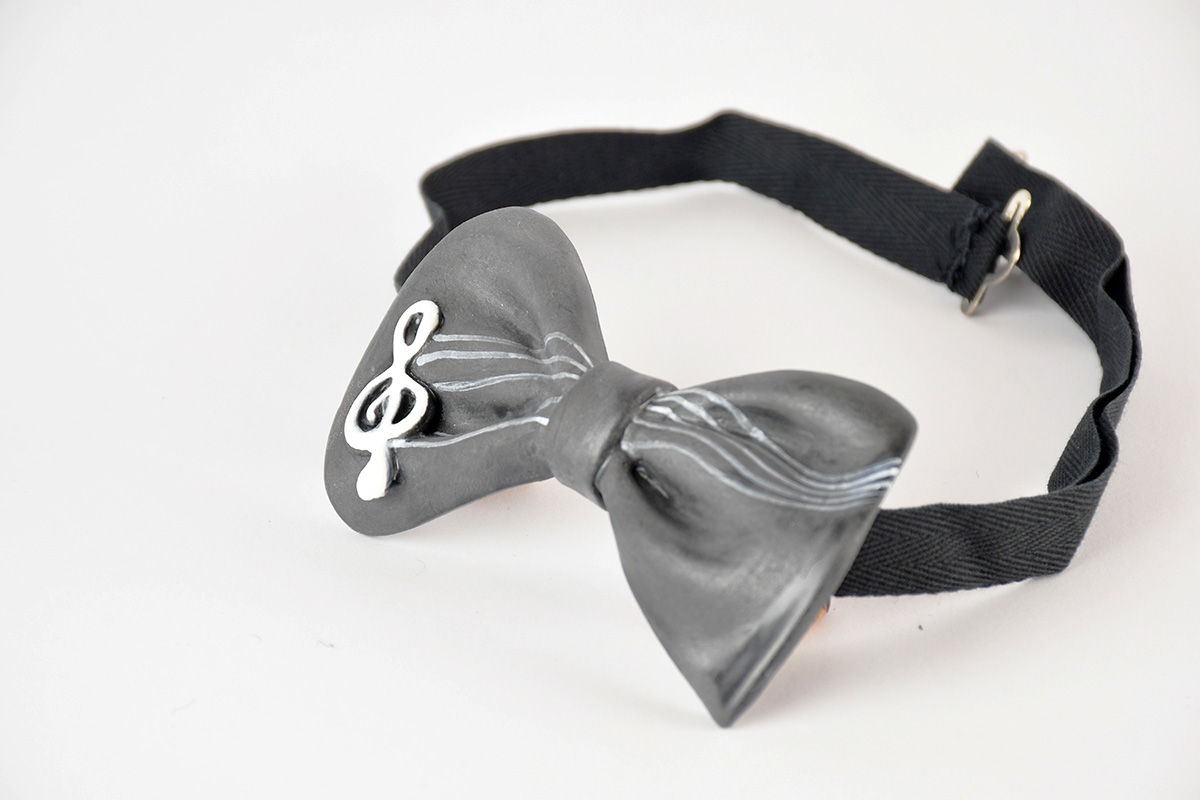 Papillon in ceramica "chiave di violino" - immagine 2